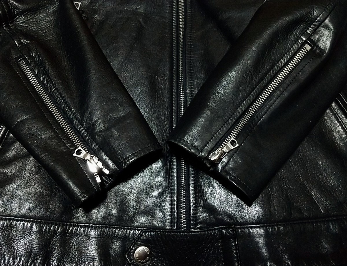 uniform experiment uniform ek spec li men to single rider's jacket 1 black made in Japan cow leather Lewis Leathers Dominator 666 34