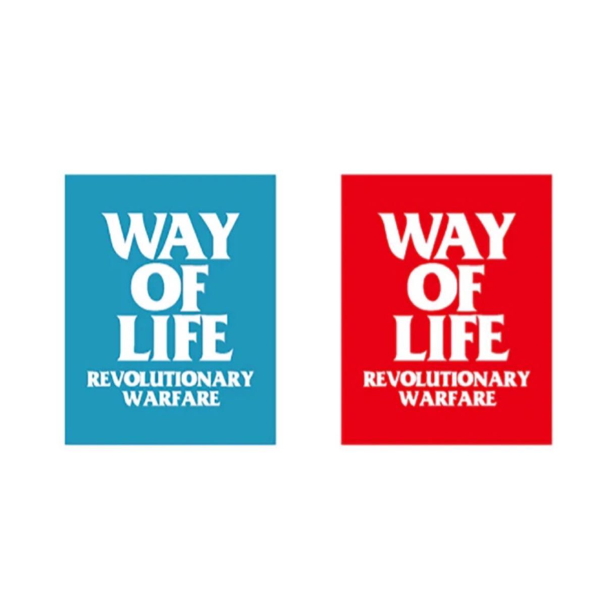 2枚SET ラッツ　ステッカー/RATS WAY OF LIFE BLUE RED