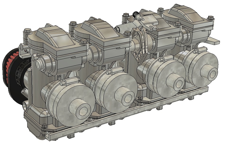 1/12 4 ream sport carburetor 3D printer output not yet painting kit (Z2 other pitch ) motorcycle ti teal up Keihin CR Z