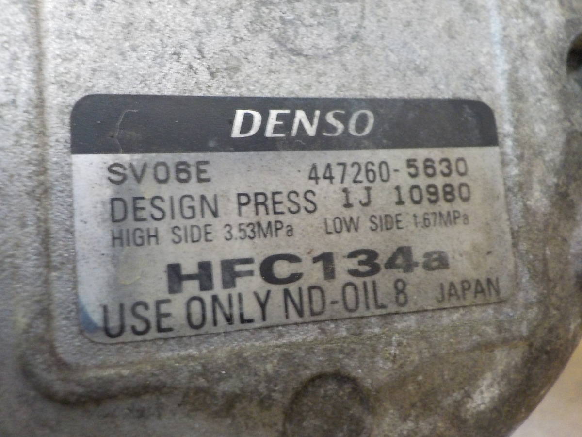 モコ MG22S ピノ HC24S エアコン コンプレッサー DENSO 447260-5630 27630-4A00E H19年 6万km台の画像4