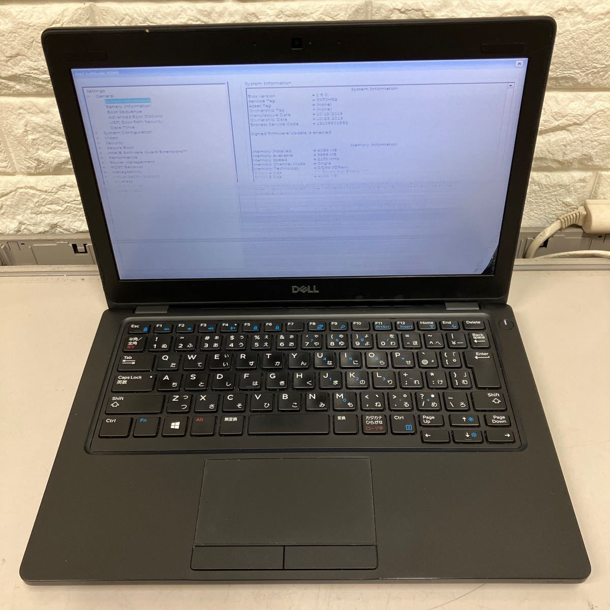 E199 DELL Latitude 5290 P27S Core i5 7300U メモリ4GB ジャンク_画像10