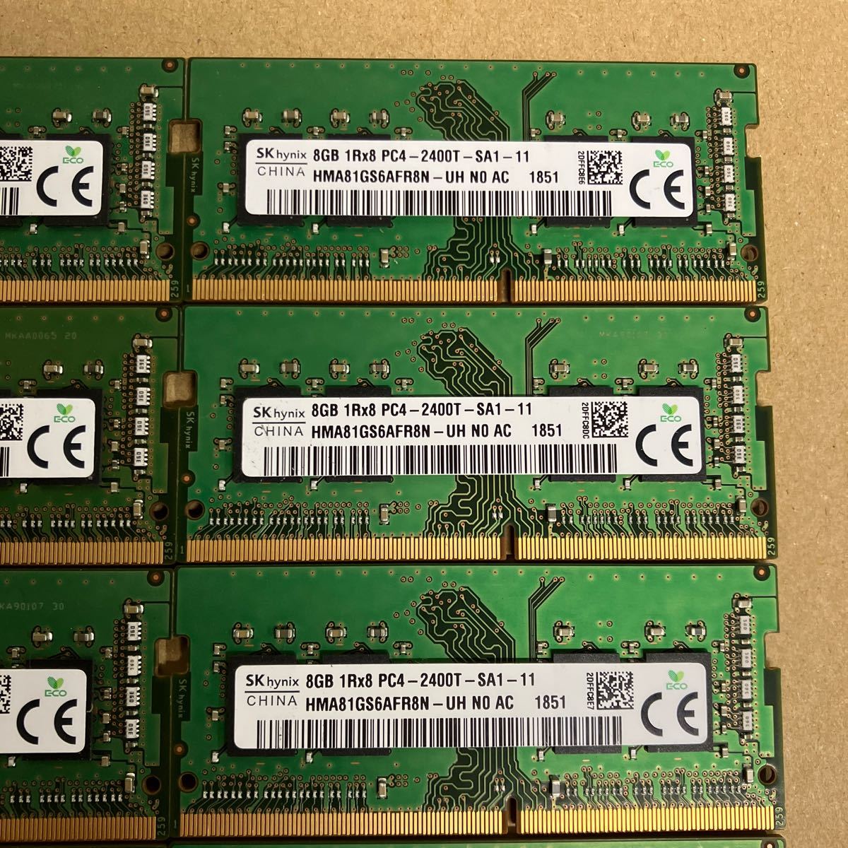 G155 SK hynix ノートPC メモリ 8GB 1Rx8 PC4-2400T 30枚_画像5