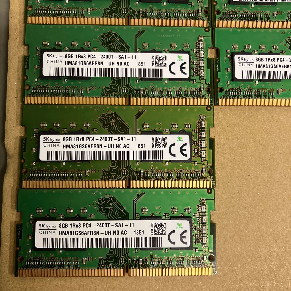 G155 SK hynix ノートPC メモリ 8GB 1Rx8 PC4-2400T 30枚_画像10