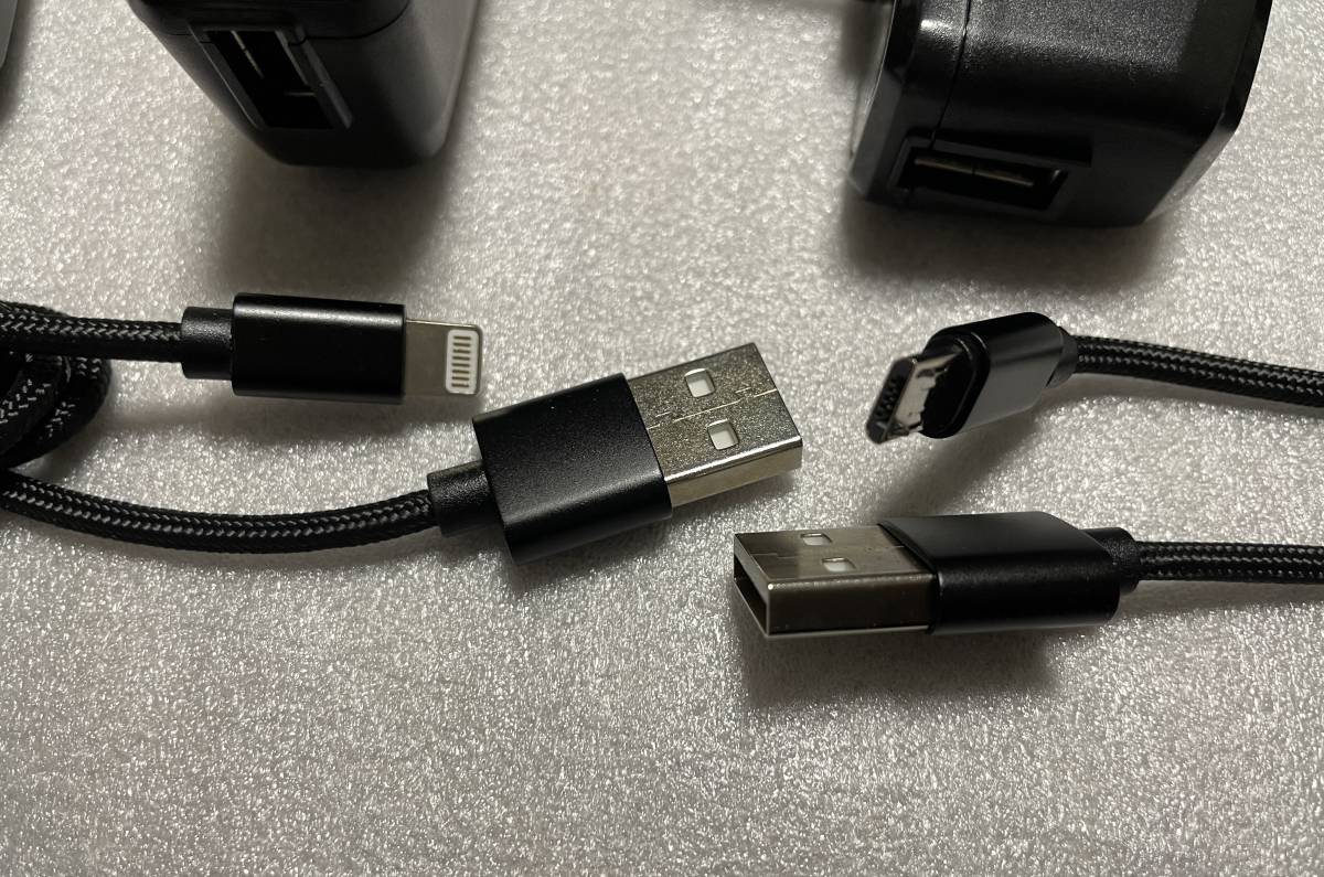 【PSE認証済】5個セット USB充電器 ACアダプター アイフォン　マイクロUSB　ケーブル　5V1Aスマホ充電器 USBチャージャー_画像3