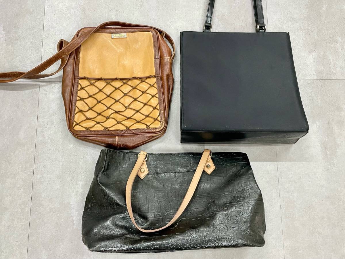 FS1430 バッグ ポーチ ベルト おまとめ セット YSL GUESS PINKY&DIANNE COMME CA など 計19点 大量 現状品_画像3