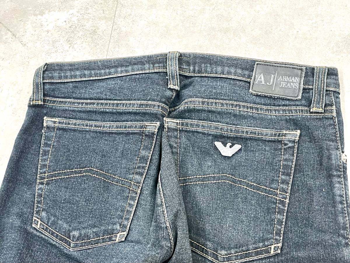 FS1627 ARMANI JEANS アルマーニジーンズ 2本セット 26インチ ベージュ系 デニム系 レディース 現状品_画像9