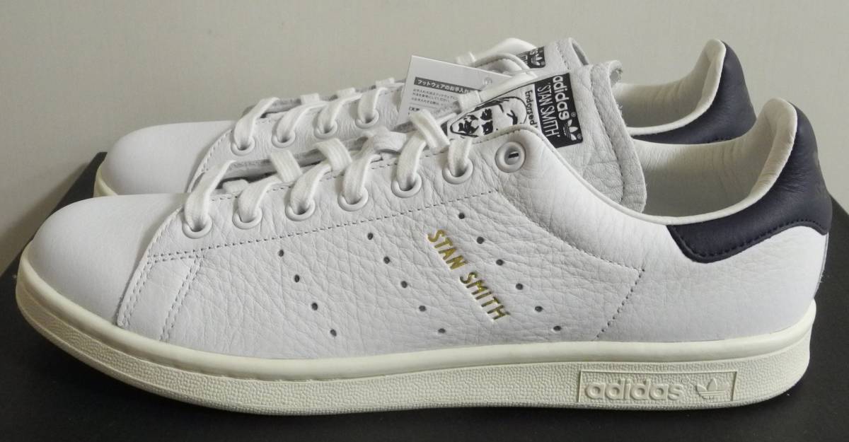 ほぼ新品 スタンスミス 2019年製 JP27.0cm 白×紺 CQ2870 天然皮革 生産終了 アディダス adidas stansmith ホワイト×ネイビー 人気 定番_画像1