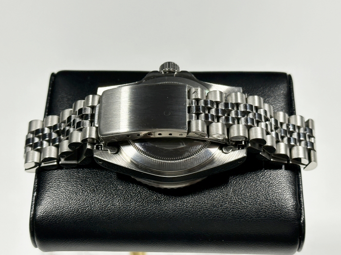 3針 機械式 腕時計 ジュビリーブレス仕様 ビンテージ ダイバーズデザイン 自動巻き ノンデイト サブマリーナ クラシック プラ風防_こちらはシングルロックのバックルです。