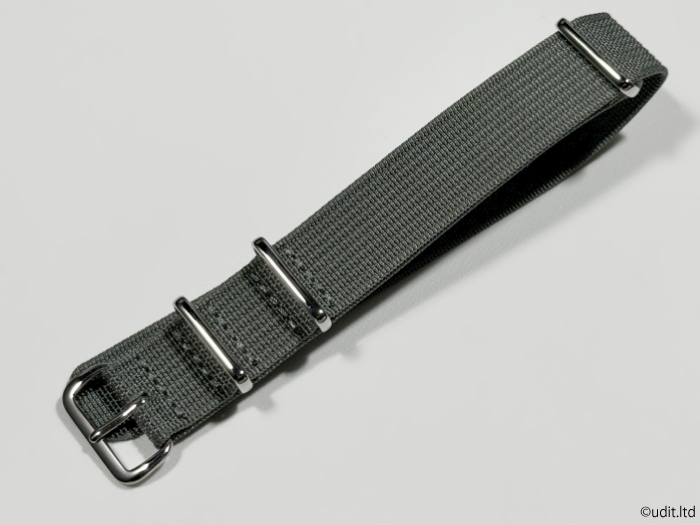  rug width :20mm ribbed high quality NATO strap color : gray wristwatch belt nylon band fabric rib