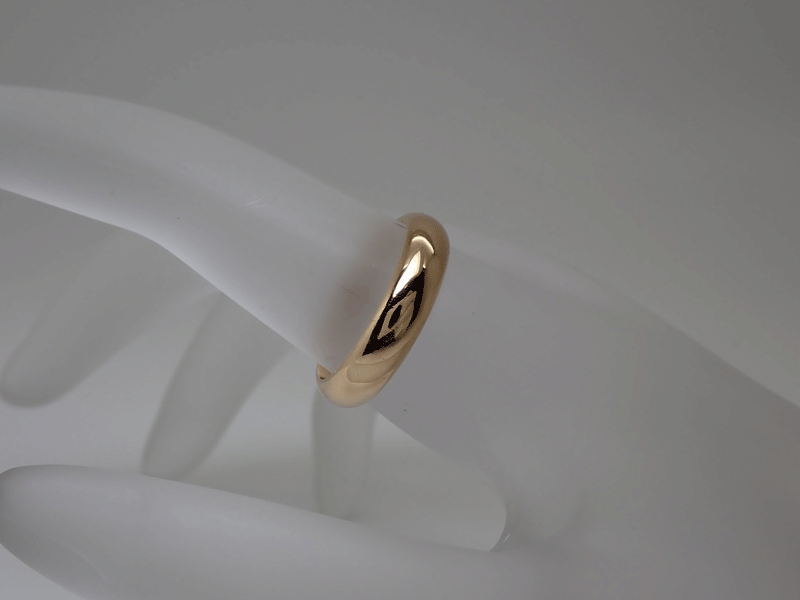 K18 gold kamaboko shell circle ring ring Japan size #13 number weight 5.5g free shipping!!* size correcting if you wish consult please 