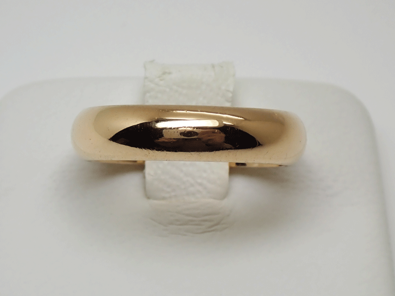 K18 gold kamaboko shell circle ring ring Japan size #13 number weight 5.5g free shipping!!* size correcting if you wish consult please 