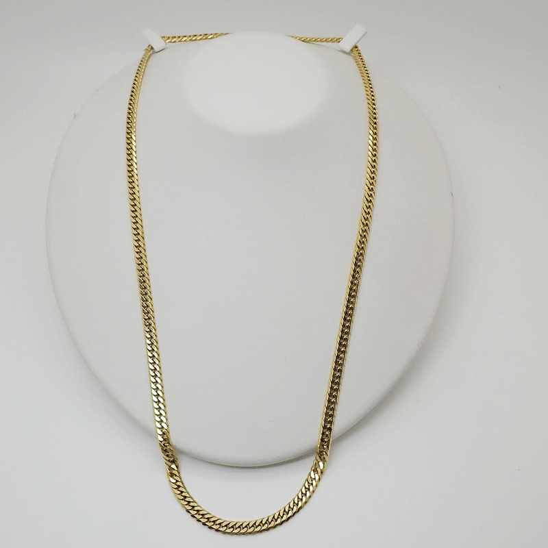 【送料無料】18金 喜平 キヘイ ネックレス W 6面 ダブル 50g（実重量50.0g） 60cm ◆ K18 造幣局マーク有 中古 送料無料!!