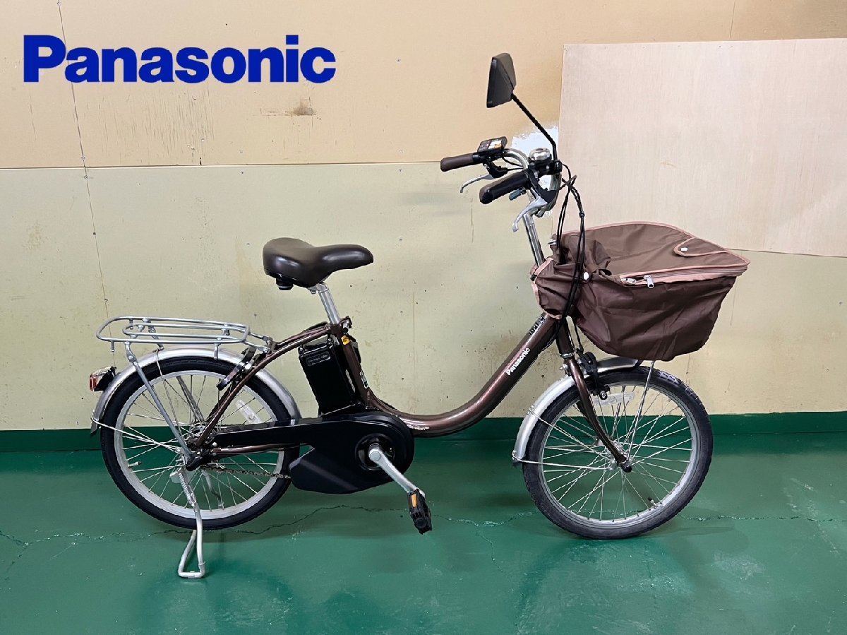 【美品】Panasonic/パナソニック 小型 電動アシスト自転車 20型 チョコブラウン ビビ・L・20 BE‐ELL032-T 軽量モデル/C2550_画像1