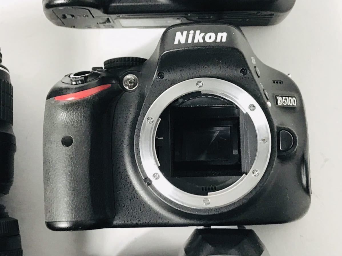 Nikon デジタル一眼レフカメラ レンズ まとめて D100 D5100 D3100 AF-S NIKKOR レンズ 55-200 / 18-105 / 18-55 ニコン ジャンク _画像3