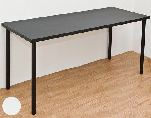 デスク 150×60cm ダイニングテーブル 白 黒 大型 作業台 木製 リビング ワークデスク 大きい ゲーミングデスク