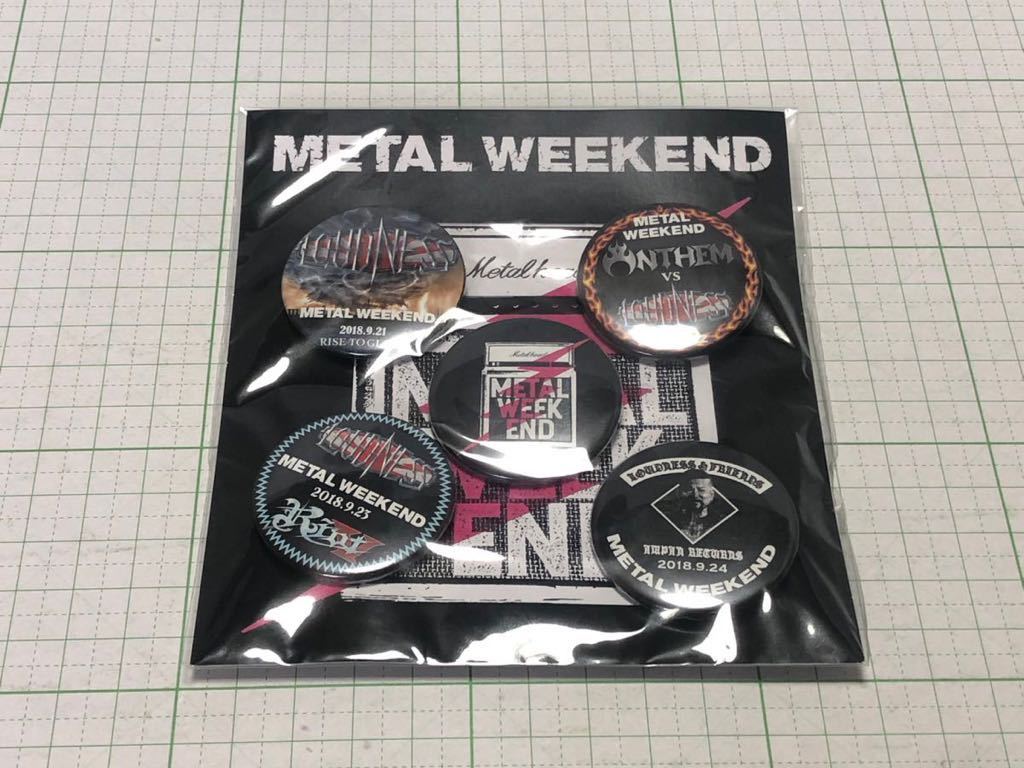 未開封　缶バッジ　METAL WEEKEND ラウドネス、アンセム、RIOT_画像1