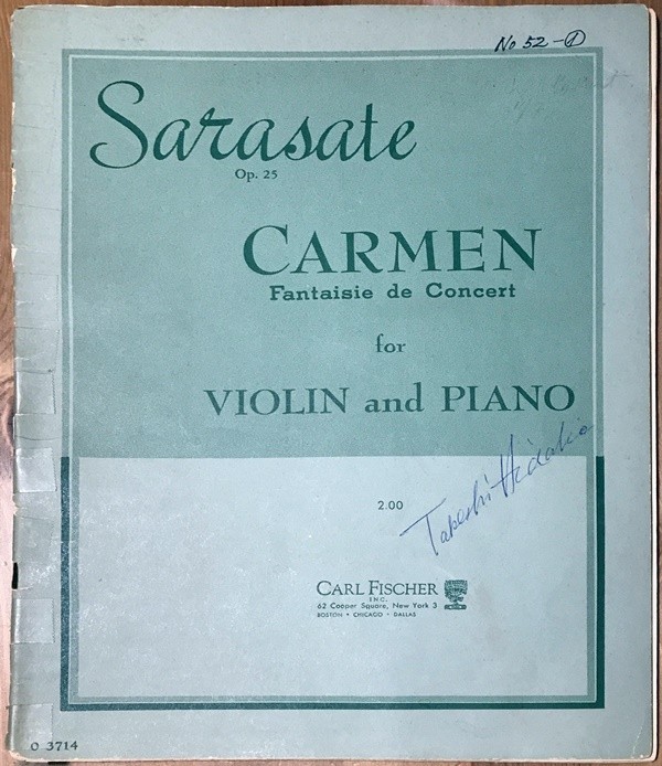 サラサーテ カルメン幻想曲 Op.25 (ヴァイオリン＋ピアノ) 輸入楽譜 Sarasate Carmen Fantasie de Concert for Violin and Piano 洋書_画像1