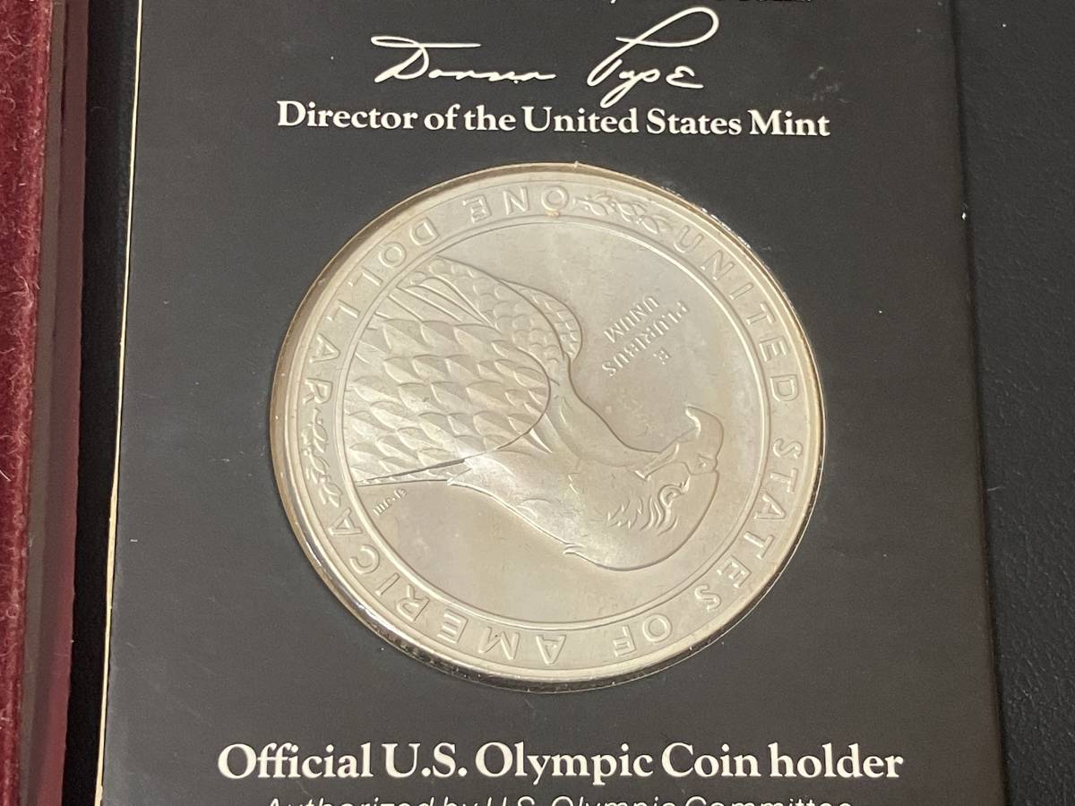 ☆記念硬貨 銀貨 アメリカ ロサンゼルス オリンピック １９８３ OLYMPIC DOLLAR ９００ FINE SIVER　長期保管品　管BARR_画像5