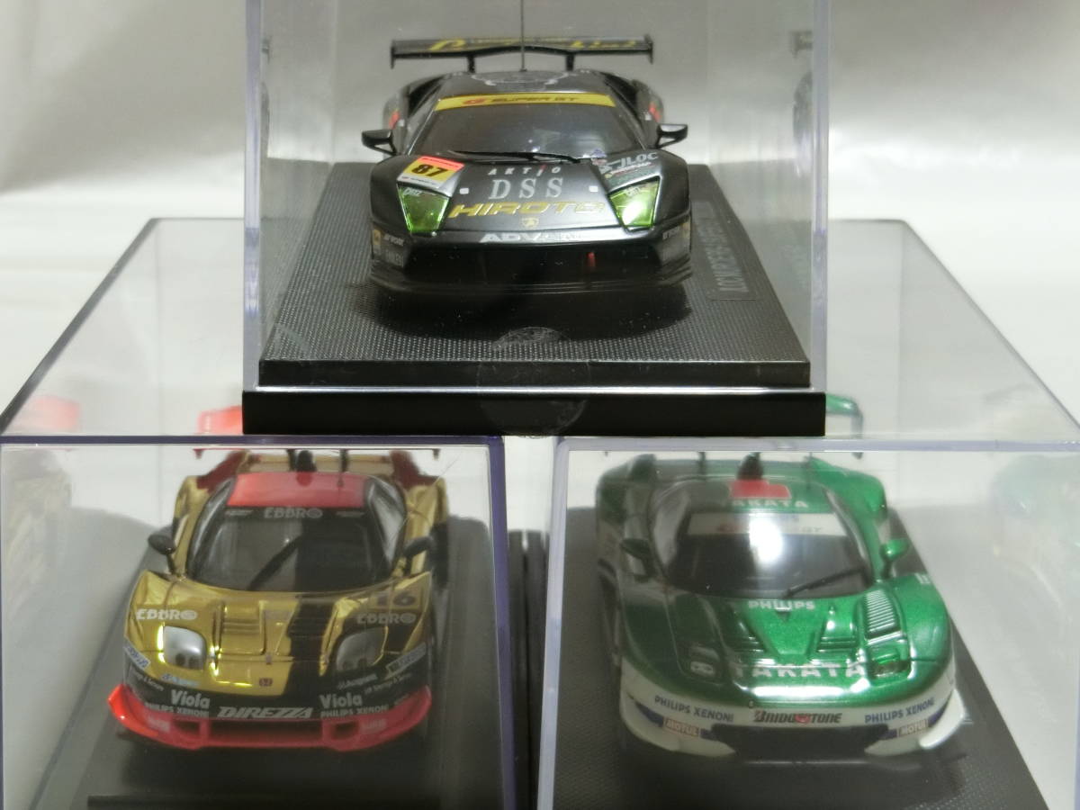 エブロ製 1/43ミニカー　①TAKATA童夢NSX 2007　②M-TECH NSX 2004　③JLOCムルシエラゴ RG-1 2005　３台まとめて_画像10