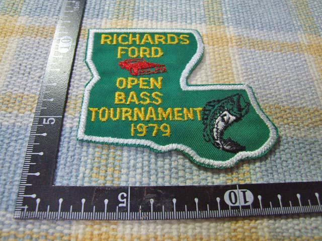 Richard's Ford Open Bass Tournament/１９７９/ワッペン/エンブレム　※ ヤフーショッピングストア/レア物商会・健美堂でも大量出品中！_画像1