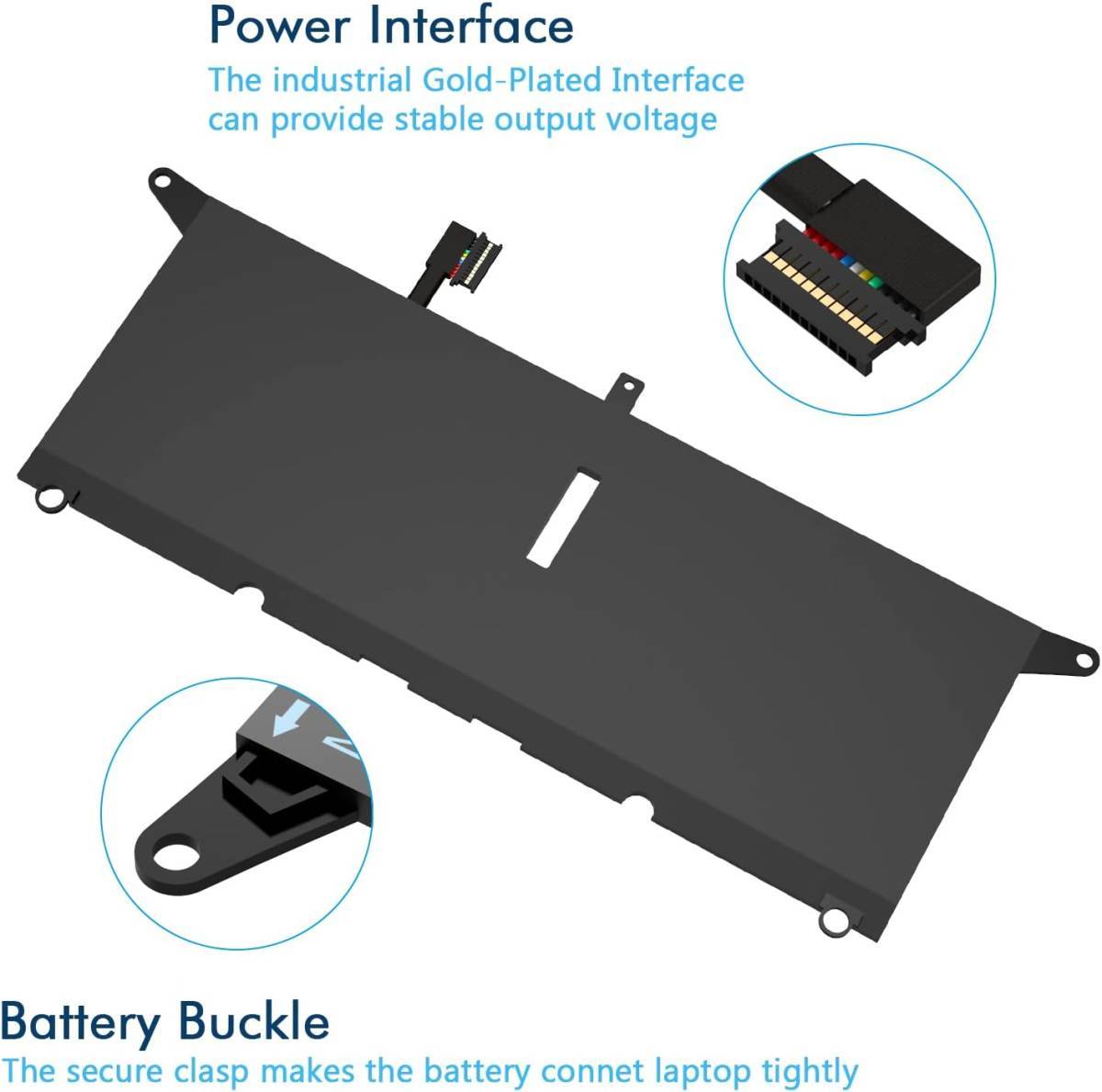 Dell XPS 13 7930 9380 9370 Latitude E3301 3301交換用バッテリーG8VCF G8VCF6C HK6N5 H754V 0H754V P82G P82G001 P113G001 DXGH8_画像5