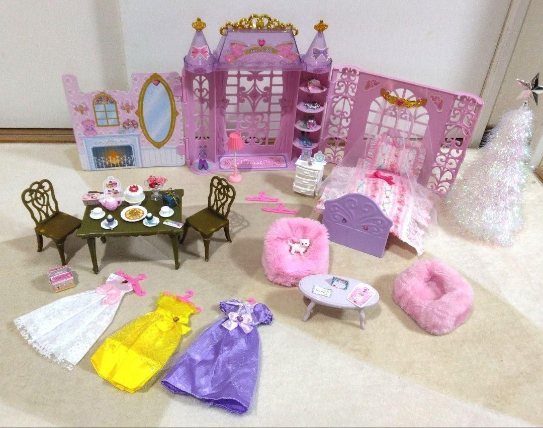 (５)『憧れのお姫さま☆プリンセスルームセット』人形,ドレス,ペット 他多数 リカちゃんハウス リカちゃん人形 リカちゃん