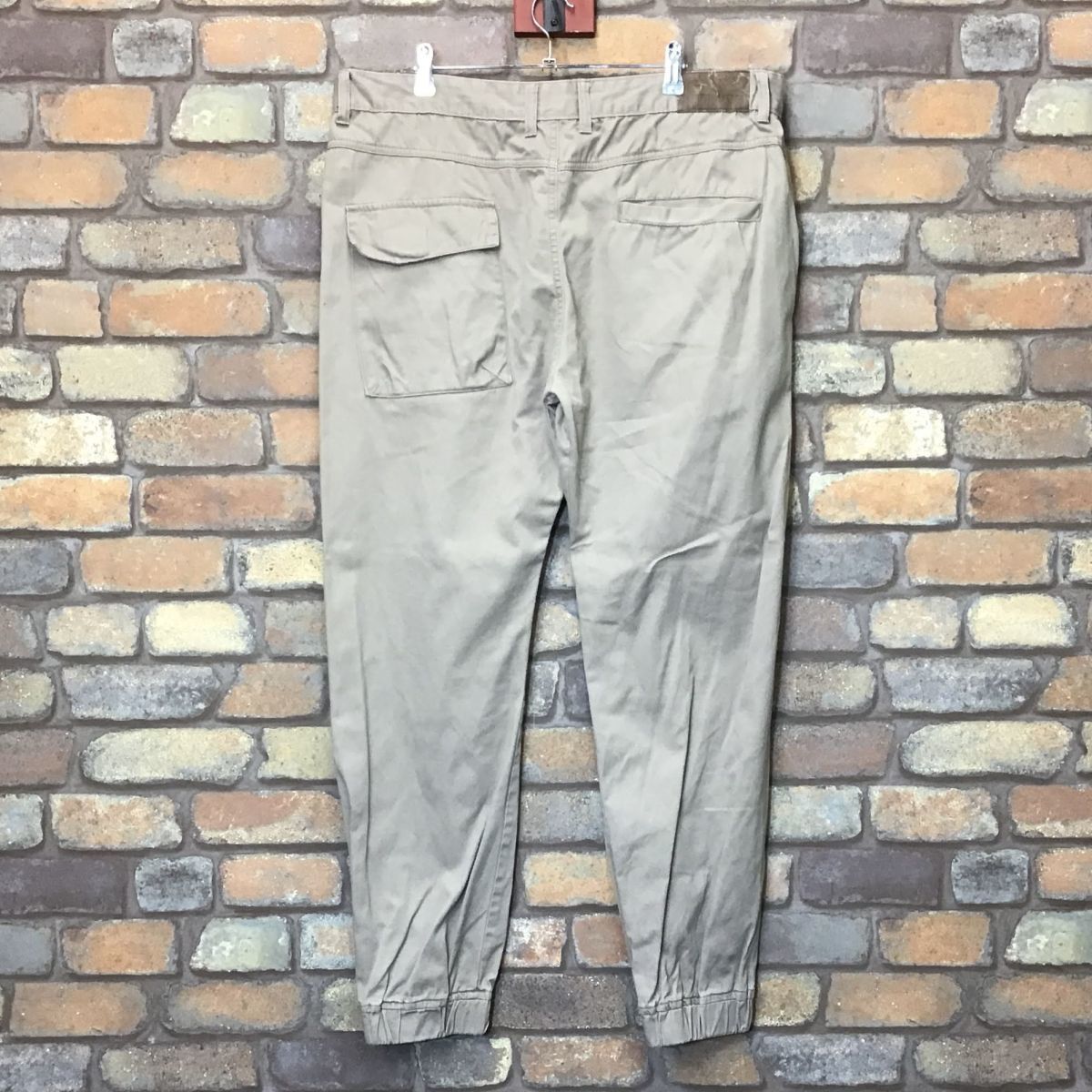 BP2-384★W98センチ位★訳あり 格安★ USA古着★【RECESS DENIM】コットン ジョガーパンツ【38 メンズ XL】ベージュ ワーク アウトドア_画像4