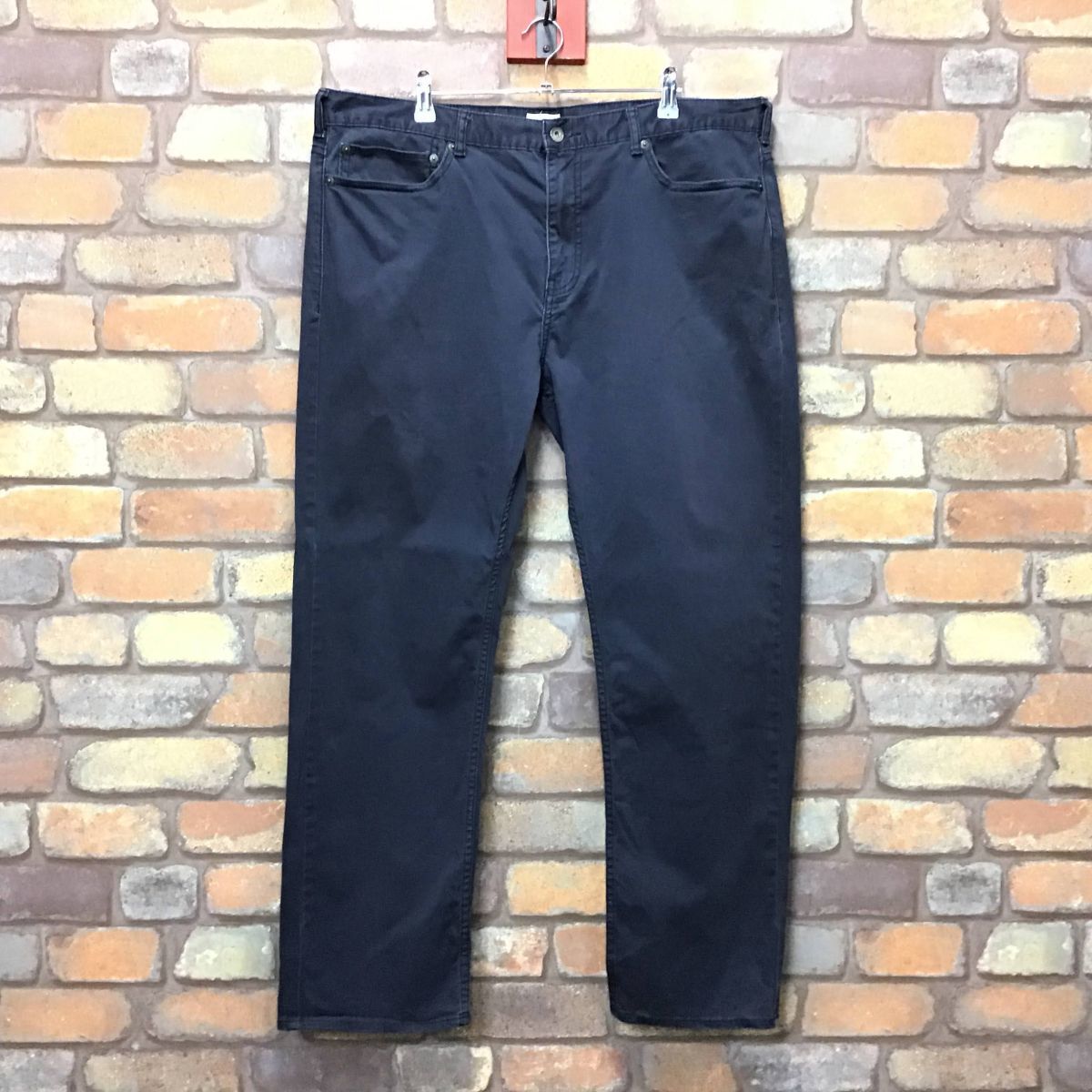 BP2-783★W100センチ位★USAビッグサイズ★【DOCKERS】ストレートフィット ストレッチパンツ【W40 メンズ XL】ネイビー 紺 US古着 アメカジ_画像4