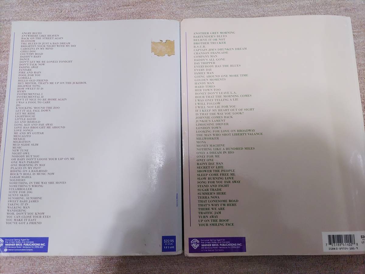 ジェームス・テイラー James Taylor complete 楽譜 2冊セット