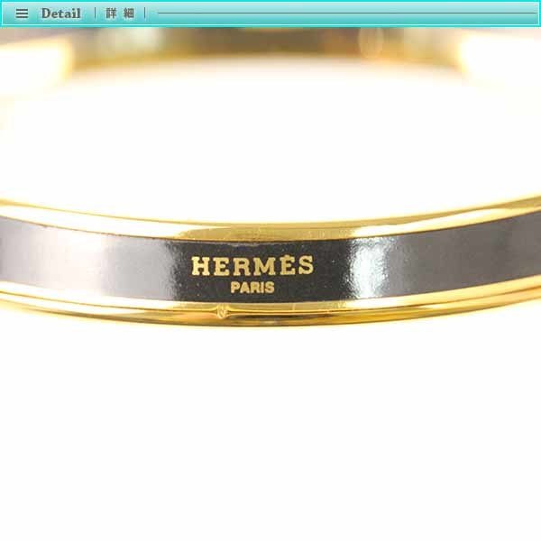 Hermes エルメス エマイユ PM バングル ゴールド×ブラック GP レディース 女性 ブレスレット アクセサリー ワンポイント スタイリッシュ_画像3