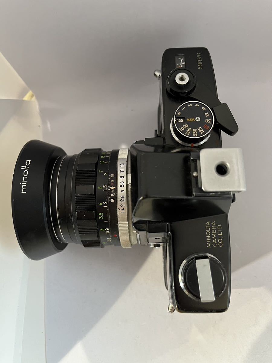 1円スタート Minolta ミノルタ SRT101 ブラック フィルムカメラ MC Rokkor-PF 58mm F1.4 ボディレンズセット s1179 動作未確認 中古 _画像3