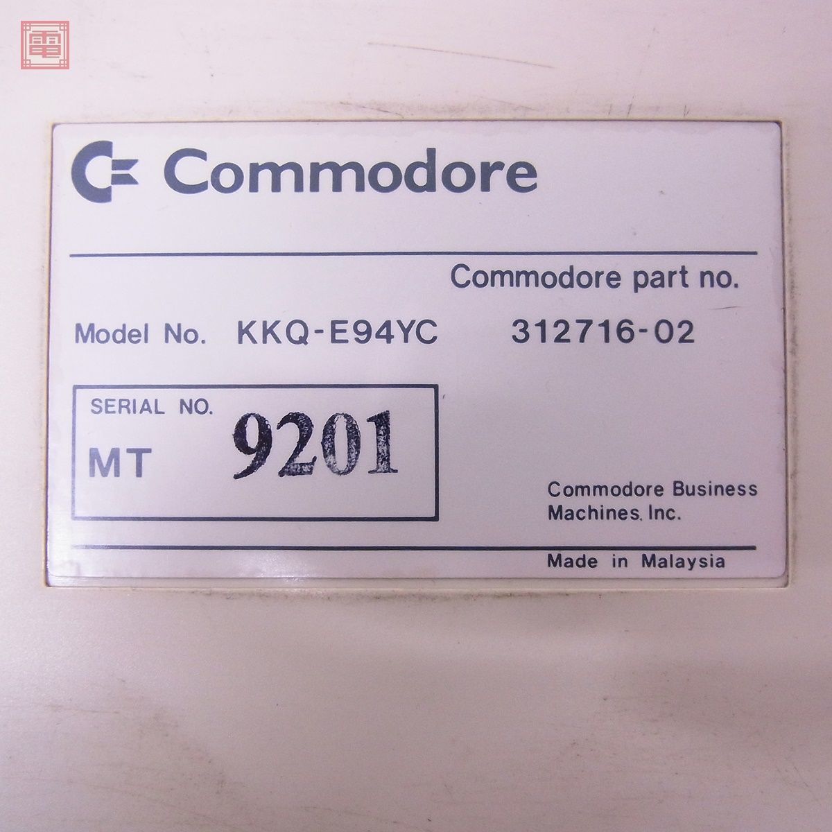 Commodore AMIGA キーボード KKQ-E94YC コモドール アミガ アミーガ 動作未確認【20_画像3