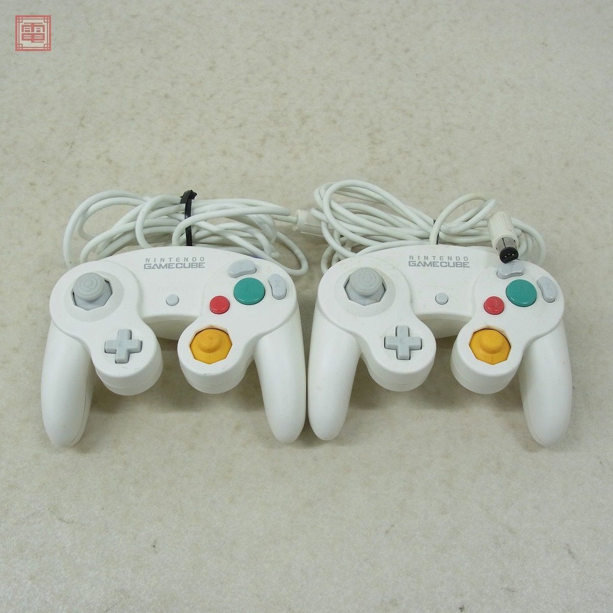 動作品 GC ゲームキューブ コントローラー DOL-003 ホワイト 計 2個 セット ニンテンドー 任天堂 Nintendo【10_画像1