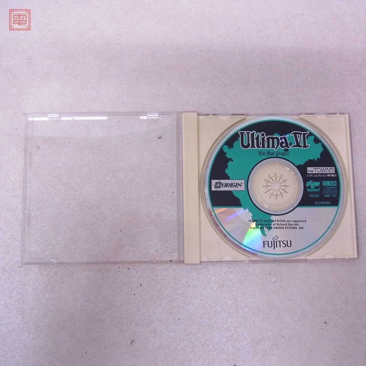 FM TOWNS CD-ROM ウルティマVI 偽りの預言者 UltimaVI オリジン ORIGIN 箱説ハガキ付【10_画像3