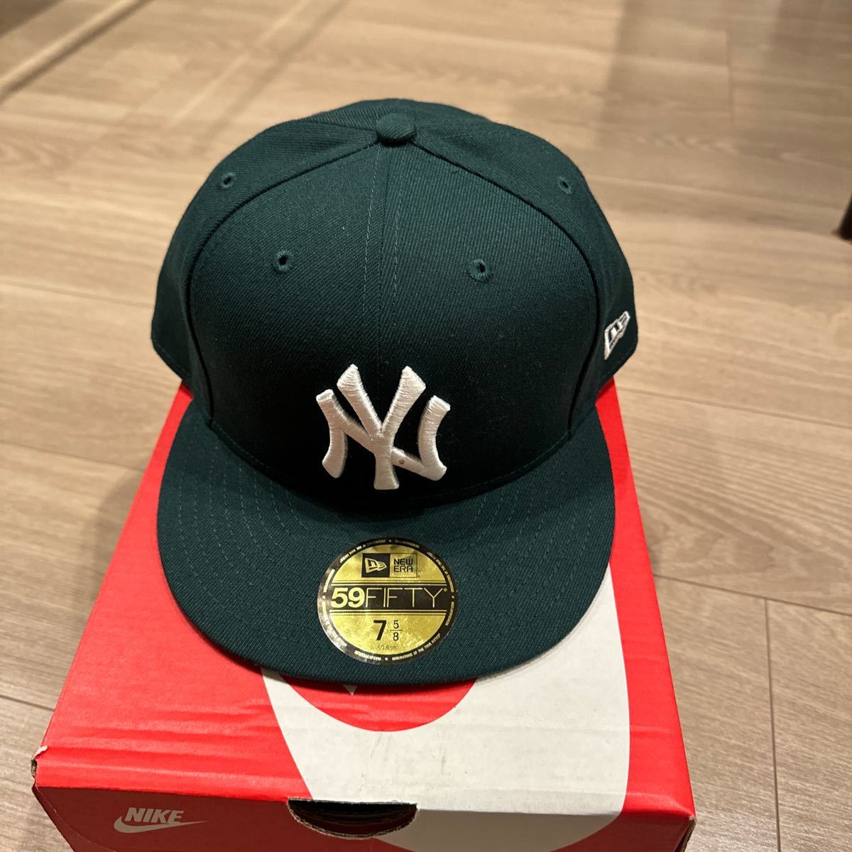 サイズ7-5/8 ニューエラ ニューヨーク ヤンキース New Era New York Yankees グリーン 5950 59Fifty MLB 大谷翔平 Dodgers ドジャース 帽子_画像2