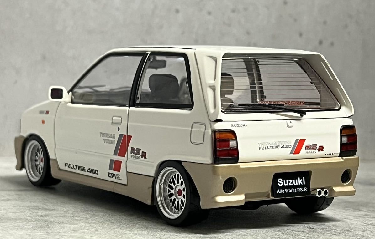 アシェット 国産名車 1/24 スズキ アルトワークス RS-R カスタム 軽カー 旧車 ミニカー Kカー BBS LM_画像6