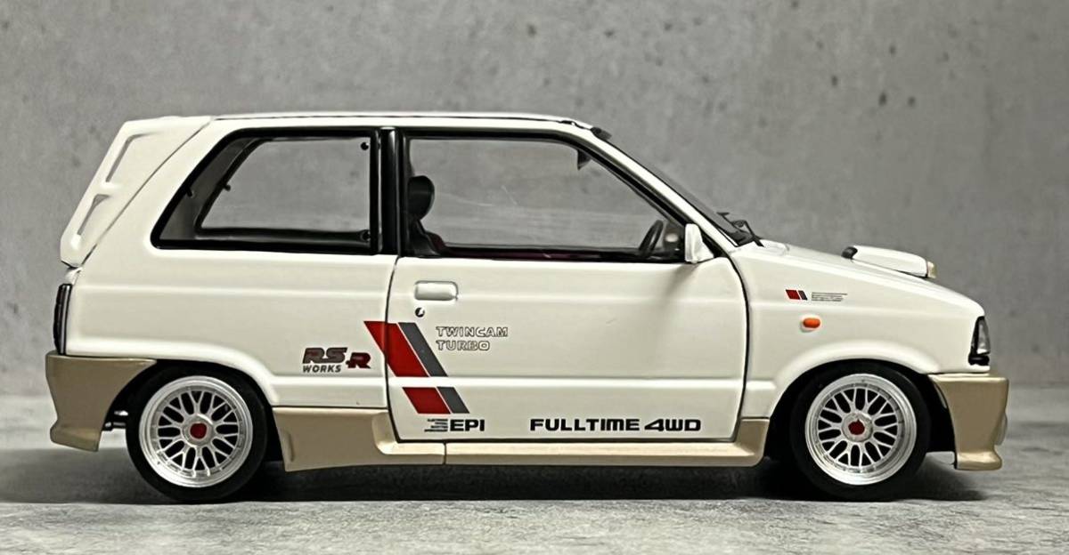 アシェット 国産名車 1/24 スズキ アルトワークス RS-R カスタム 軽カー 旧車 ミニカー Kカー BBS LM_画像4