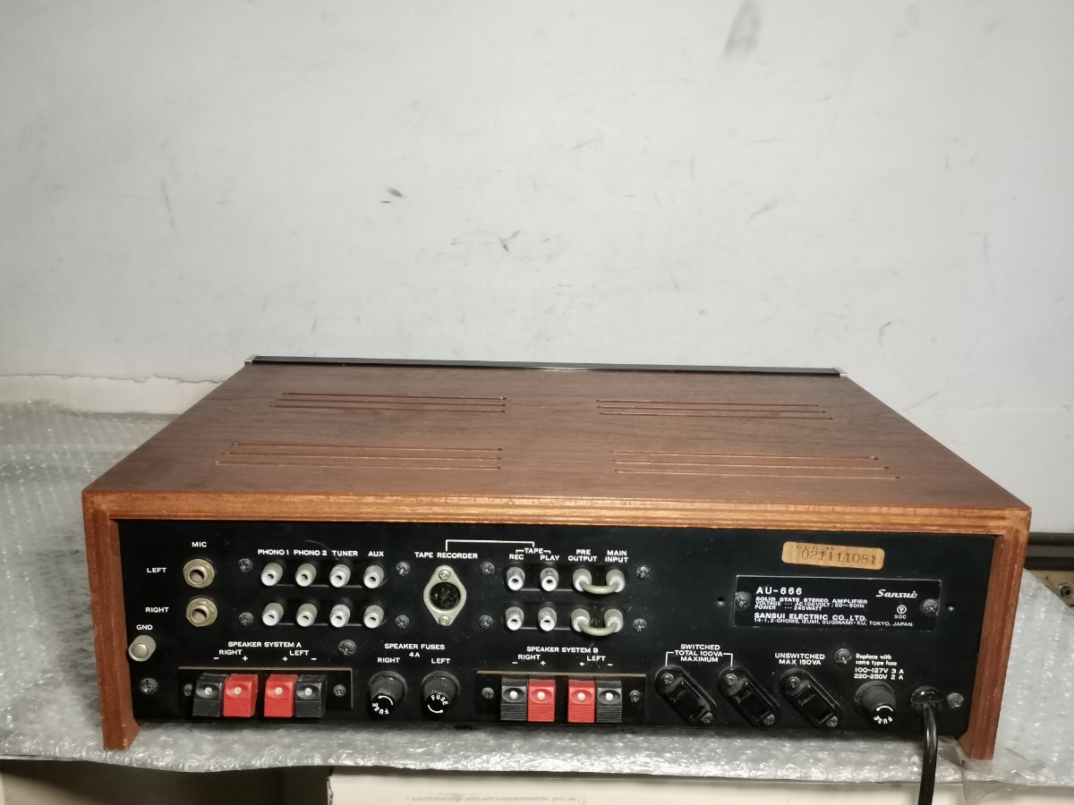 SANSUI AU-666 プリメインアンプ ジャンク 音出しはできました SANSUI AU-666 プリメインアンプ ジャンク 音出しはできました