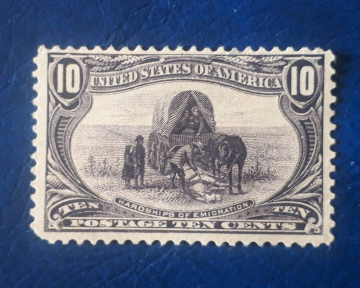  America 1898 год 10 цент не использовался марка NG