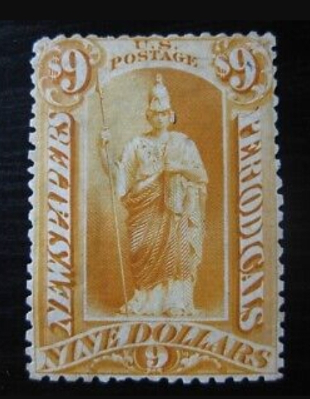 アメリカ 1879年 9ドル 未使用切手 mint _画像1