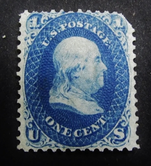 アメリカ 1861年 1セント 未使用切手 OG H_画像1