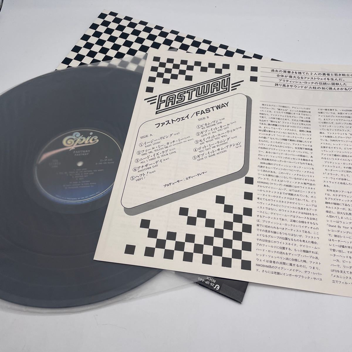 【帯付】ファストウェイ/Fastway/レコード/LP/83年作/NWOBHM/Motorhead/Humble Pie/_画像3
