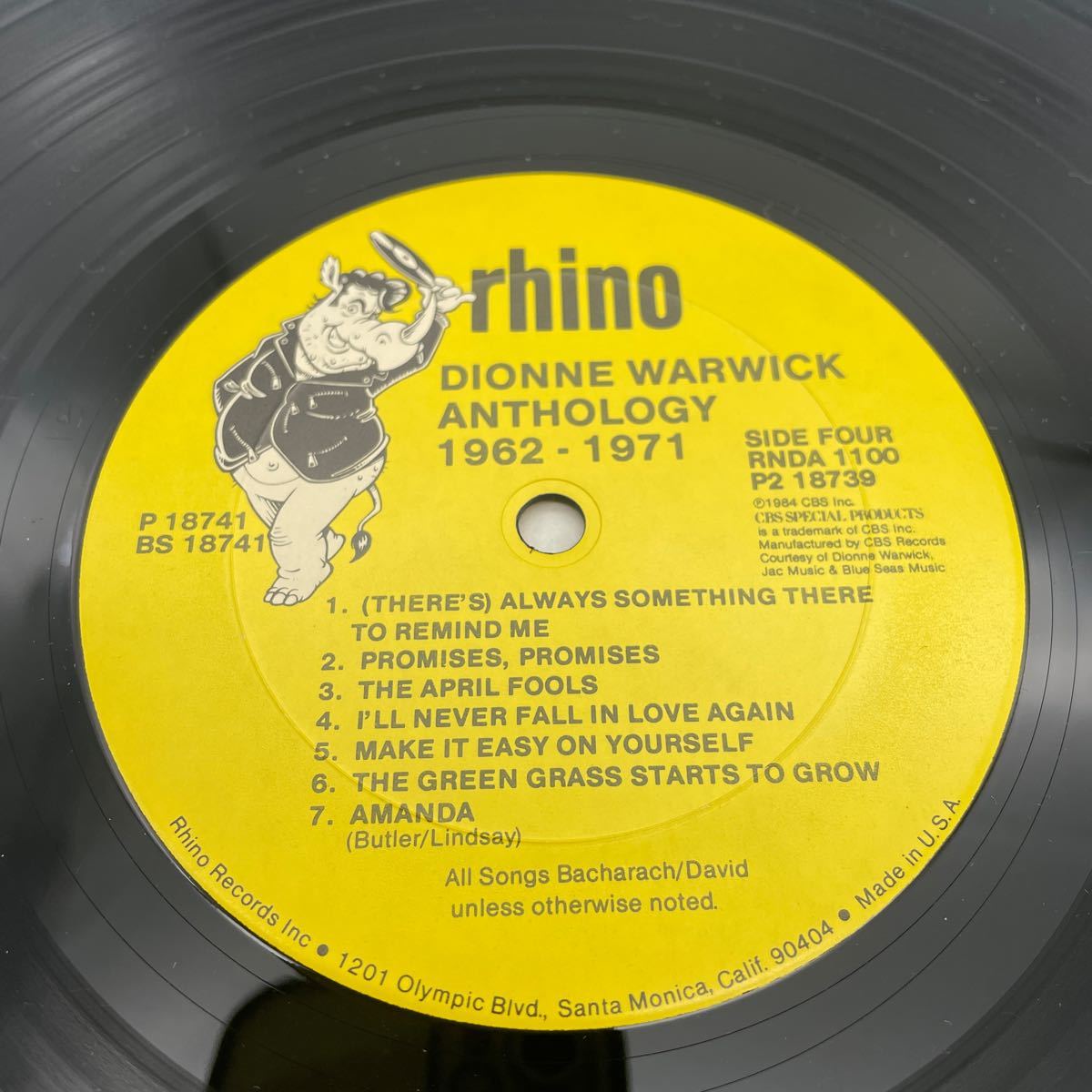 【US盤】Dionne Warwick/Anthology/1962-1971/レコード/LP_画像6