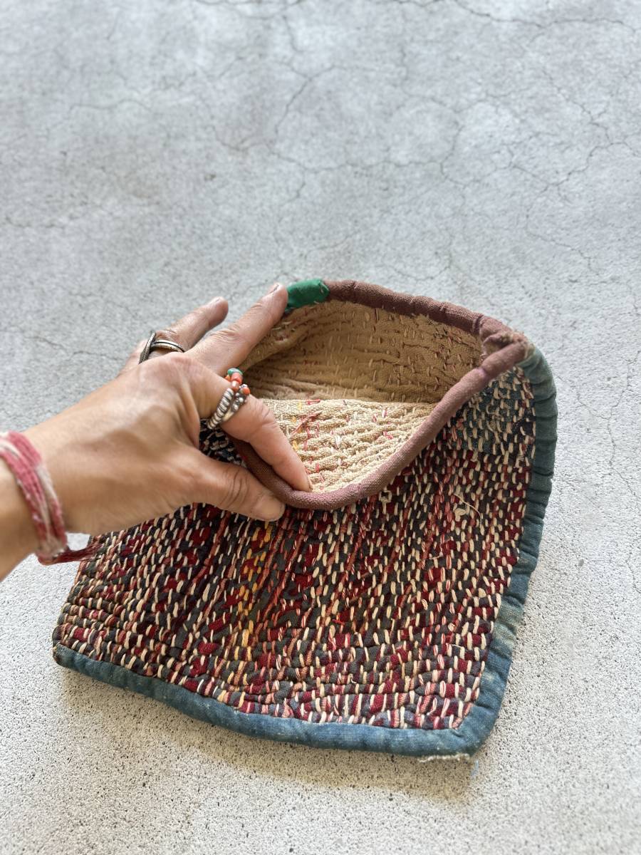  India antique ... hand made pouch bag bag hand .. can ta antique Vintage bag can ta quilt quilt f