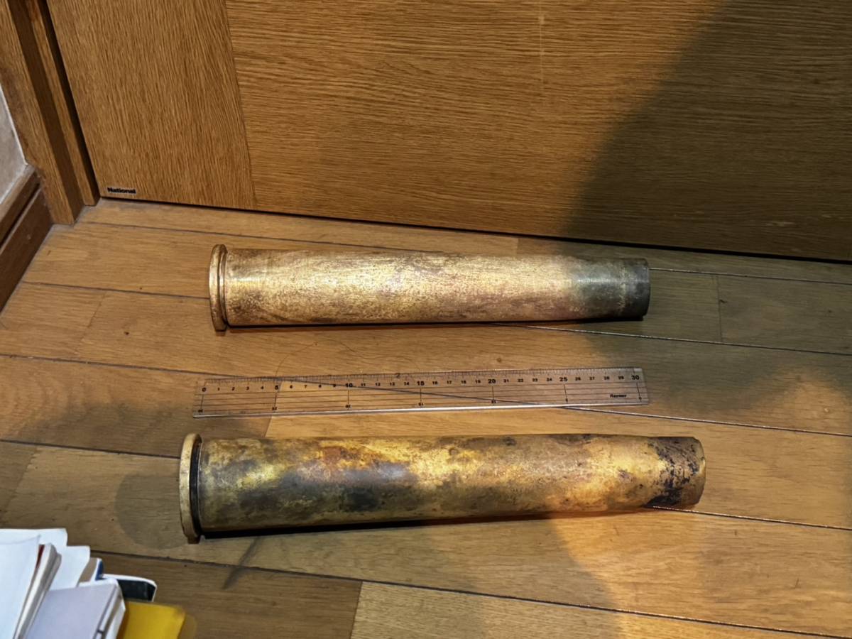 アメリカ製?☆40mmボフォース機関砲薬莢☆1944年頃☆当時物 アメリカ製?☆40mmボフォース機関砲薬莢☆1944年頃☆当時物