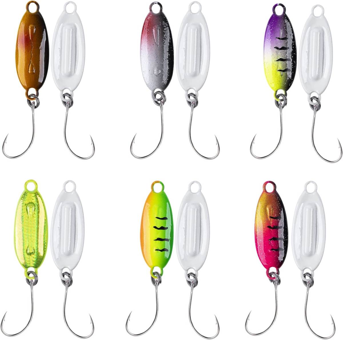 12枚セット 3 4g×6枚+5 3×6枚 ルアー スプーン ラトル入り 12枚セット 3 4g×6枚+5 3×6枚 ルアー スプーン ラトル入り