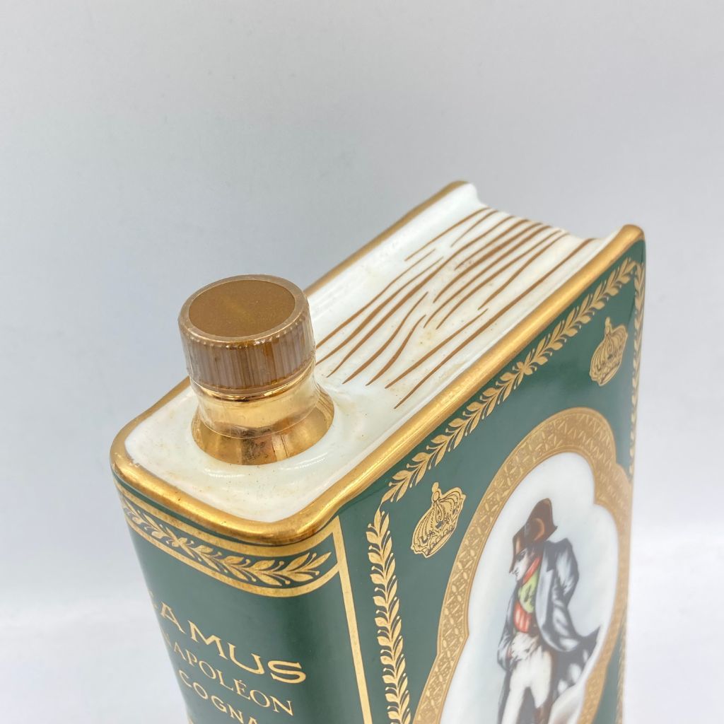 カミュ ナポレオン 陶器ボトル ブック 緑 1230g 40％ 700ml CAMUS NAPOLEON【J4】_画像5