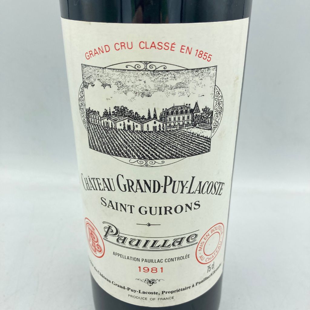 シャトー グラン ピュイ ラコスト 1981 750ml 13% Chateau Grand Puy Lacoste【I】_画像4