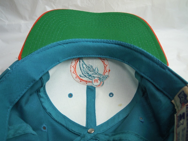 NFL MIAMI DOLPHINS マイアミ ドルフィンズ STARTER スターター Team NFL キャップ 帽子 豪華な刺繍 USED 古着 ヴィンテージ_画像4