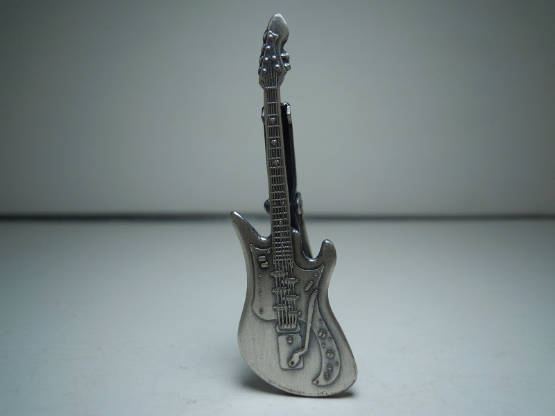 ギター エレキギター ユニーク デザイン タイピン ネクタイピン 銀色 シルバーカラー 音楽 USED_画像6